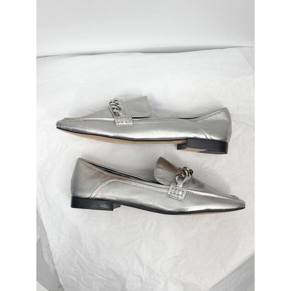 Dolce Vita Metallic Silver Chain Loafer Shoe Sz 9 - Picture 4 of 9